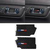 2 PCS Car USA Color Carbon Fiber Door Inner Handle Wrist Panel Decorative Sticker for Ford Mustang 2015-2017