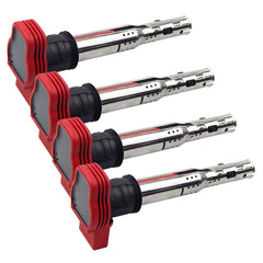 4 PCS Replace Car Ignition Coil Type 06E905115A/B/C/E/F Coils Suitable for 4-cylinder Engine For Audi A6L 2.4 Year After 2005, Random Number Delivery