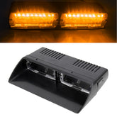 DC 12V 4.2W 16LEDs Crystal Lamp Beads Car Windshield Warning Lamp 18 Flash Patterns(Adjustable)