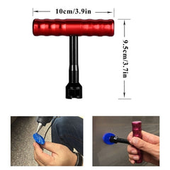 32 in 1 Auto Car Metal PDR Dent Lifter-Glue Puller Tab Hail Removal Paintless Car Dent Repair Tools Kit, with 20W Glue Gun, US Plug or EU Plug, 32 in 1 T-Bar