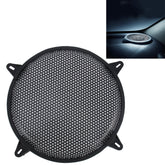 12 inch Car Auto Metal Mesh Black Round Hole Subwoofer Loudspeaker Protective Cover Mask Kit with Fixed Holder, 12 Inch