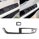 Car Carbon Fiber Window Lift Panel With Folding Key Soild Decorative Sticker for Left Drive BMW Z4 2009-2015