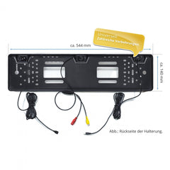 PZ600L-2 Europe Car License Plate Frame Front Rear View Camera, PZ600L-2