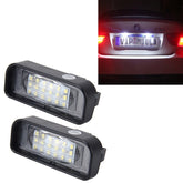 2 PCS License Plate Light with 18 SMD-3528 Lamps with Canbus for Mercedes-Benz W220,2W 120LM,6000K, DC12V(White Light)