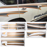 5 PCS SUV Body Decorative Strip Brand Car Streamline Shining Sticker for Toyota Prado4000 2011 Version