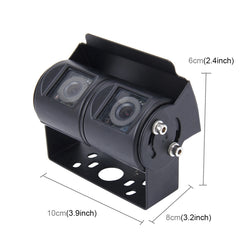 Dual Head Universal 720×540 Effective Pixel 50HZ / NTSC 60HZ CCD Waterproof Car Rear View Backup Camera With 24 LED Lamps, Black Rear View Backup Camera, White Rear View Backup Camera