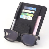 Multi-functional Auto Car Sun Visor Sunglass Holder Card Bill Ticket Storage Holder Pouch Bag