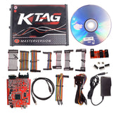 KTAG V7.020 Red PCB Board ECU Programming Tool Unlimited Token, US Plug, US Plug