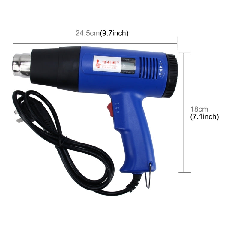 DINGGUAGUA 1800W Industrial Heavy Duty Professional Adjustable Temperature from 50 Degrees Celsius to 650 Degrees Celsius Heat Air Gun Tool with Temperature Display, Temperature Display 50  to 650 Degrees DINGGUAGUA 1800W Industrial Heavy Duty Professional Adjustable Temperature from 50 Degrees Celsius to 650 Degrees Celsius Heat Air Gun Tool with Temperature Display, Temperature Display 50  to 650 Degrees