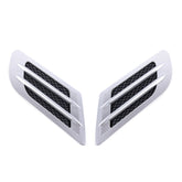 2 PCS Euro Style Plastic Decorative Air Flow Intake Turbo Bonnet Hood Side Vent Grille Cover With Self-adhesive Sticker