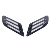 2 PCS Euro Style Metal Decorative Air Flow Intake Turbo Bonnet Hood Side Vent Grille Cover with Self-adhesive Sticker