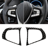 Car Carbon Fiber Steering Wheel Button Configuration B Decorative Sticker for BMW 5 Series G30/G38 X3 G01/G08