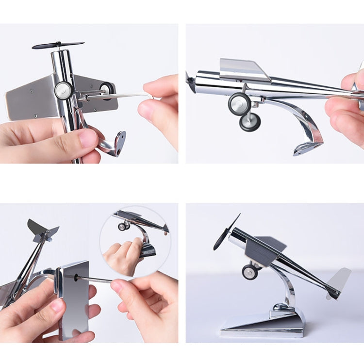 Car Interior Decoration Accessories Aircraft Model Ornaments Propeller Rotating Solar Energy Ornament Car Interior Decoration Accessories Aircraft Model Ornaments Propeller Rotating Solar Energy Ornament