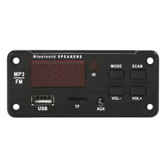 Car 12V Color Screen Display Bluetooth 5.0 Audio MP3 Player Decoder Board FM Radio TF Card USB 3.5mm AUX, with Remote Control