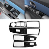 Car Carbon Fiber Window Lift Switch Panel Decorative Sticker for Chevrolet Cruze 2009-2015, Right Drive