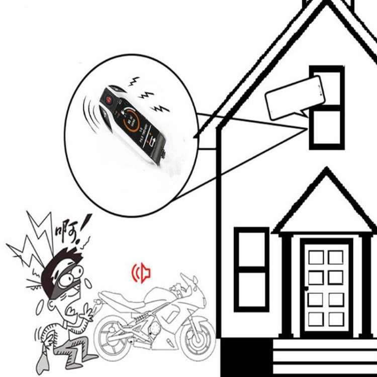 Universal Motorcycle Alarm Bidirectional Anti-theft Device with Induction Remote Control Universal Motorcycle Alarm Bidirectional Anti-theft Device with Induction Remote Control