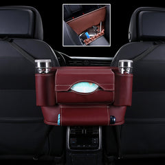 Car Front Seat Hanging Bag Paper Towel / Water Cup Storage Bag