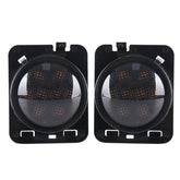 2 PCS 8W DC 12V Car SUV Refit LED Wheel Eyebrow Turn Signal for Jeep Wrangler JK 07-17, Specification: Butt Assembly with Aperture