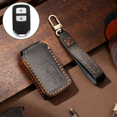 Hallmo Car Cowhide Leather Key Protective Cover Key Case for Honda Civic / Accord 2-button, For Honda Civic / Accord 2-button