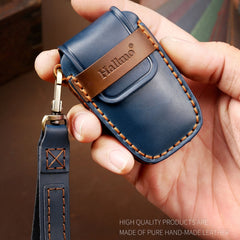 Hallmo Car Cowhide Leather Key Protective Cover Key Case for Toyota Corolla 2017 2-button, For Toyota Corolla 2017 2-button