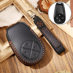 Hallmo Car Cowhide Leather Key Protective Cover Key Case for NIO ES6 / ES8, For NIO ES6 / ES8