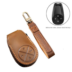 Hallmo Car Cowhide Leather Key Protective Cover Key Case for NIO ES6 / ES8, For NIO ES6 / ES8