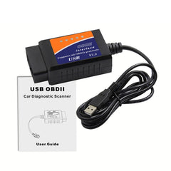 OBD ELM327 V1.5 USB Car Fault Diagnostic Scanner with CH340T Chip, ELM327 V1.5 with CH340T Chip