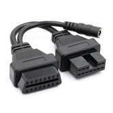 12Pin to 16Pin Car OBD2 Conversion Cable OBDII Diagnostic Adapter Cable for Mitsubishi, 12Pin to 16Pin for Mitsubishi