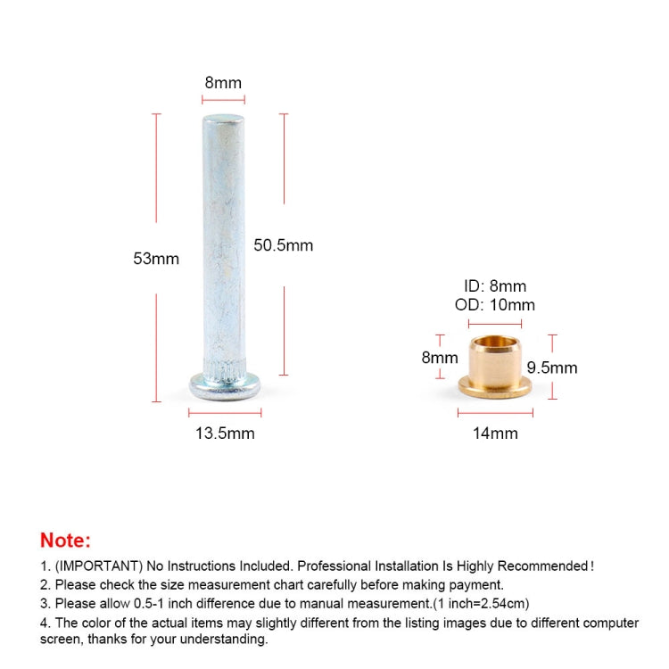 Car Door Hinge Pin Bushing Repair Kit for Nissan Navarra 1997-2005, BX101809 Car Door Hinge Pin Bushing Repair Kit for Nissan Navarra 1997-2005, BX101809