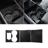 3 PCS Carbon Fiber Car Central Control Decorative Sticker for Tesla Model 3