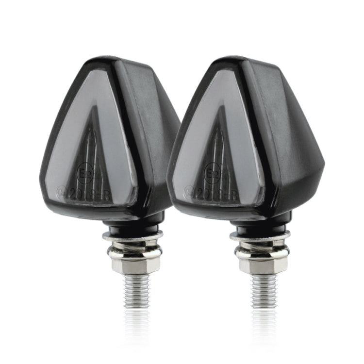 2 PCS KC018A Motorcycle Triangular V-shaped Two-color LED Brake Turn Signal Light 2 PCS KC018A Motorcycle Triangular V-shaped Two-color LED Brake Turn Signal Light