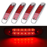 4 PCS MK-338 DC12-24V Truck 12LEDs Side Clearance Maker Light