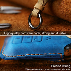 For Honda Car Cowhide Leather Key Protective Cover Key Case, Three Keys Tailgate Version