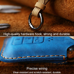 For Honda Car Cowhide Leather Key Protective Cover Key Case, Four Keys Version