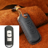 For Mazda Old Style Hallmo Car Cowhide Leather Key Protective Cover Key Case, Three Keys Version, Three Keys Version, For Mazda Old Style, Three Keys Version, For Mazda Old Style