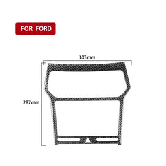 Car Carbon Fiber Navigation Panel Decorative Sticker for Ford Explorer 2016-2019, Left Drive