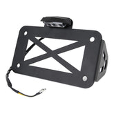 Motorcycle American Cruise Retro License Plate Holder with Light
