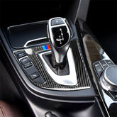 Three Color Carbon Fiber Car Gear Panel Decorative Sticker for BMW (F30) 2013-2017 / (F34) 2013-2017, Sutible for Left Driving