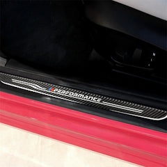 High Edition Carbon Fiber Car Door Threshold Decorative Sticker for BMW E90 2005-2012