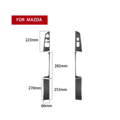 6 in 1 Car Carbon Fiber Left and Right Driving Seat Lift Decorative Sticker for Mazda RX8 2004-2008, Left Drive High-configured