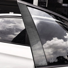 Car Carbon Fiber B Pillar Decorative Sticker for Audi A6 2012-2018, Left and Right Drive Universal