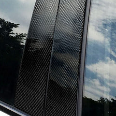 Car Carbon Fiber B Pillar Decorative Sticker for BMW X6 E71 2009-2013, Left and Right Drive Universal