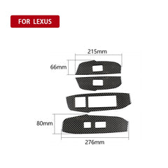 Car Carbon Fiber Window Glass Lift Decorative Sticker for Lexus NX200 / 200t / 300h 2014-2021, Right Drive