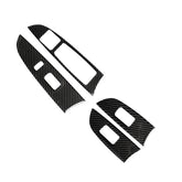 Car Carbon Fiber Window Glass Lift Decorative Sticker for Lexus IS250 300 350C 2006-2012, Right Drive