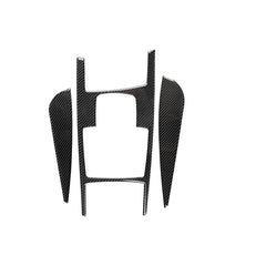 Car Carbon Fiber Gear Shift Position + Side Panel Decorative Sticker for Audi A6 2005-2011, Right Drive, High Configuration