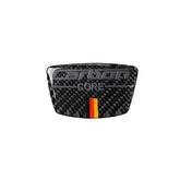 Car Carbon Fiber German Flag Pattern Doorpost Decorative Sticker for Audi TT, Left and Right Drive Universal