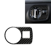 Car Carbon Fiber Headlight Switch Decorative Sticker for Audi TT 8n 8J MK123 TTRS 2008-2014, Left Drive