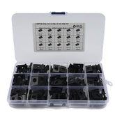 120 PCS Black U Nut Kit Spire Clips No.14 Zinc Speed Fasteners Lug Nuts, 120 PCS