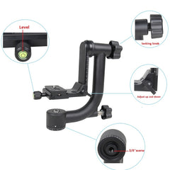 YELANGU Horizontal 360 Degree Gimbal Tripod Head for Home DV and SLR Cameras, YLG0401E