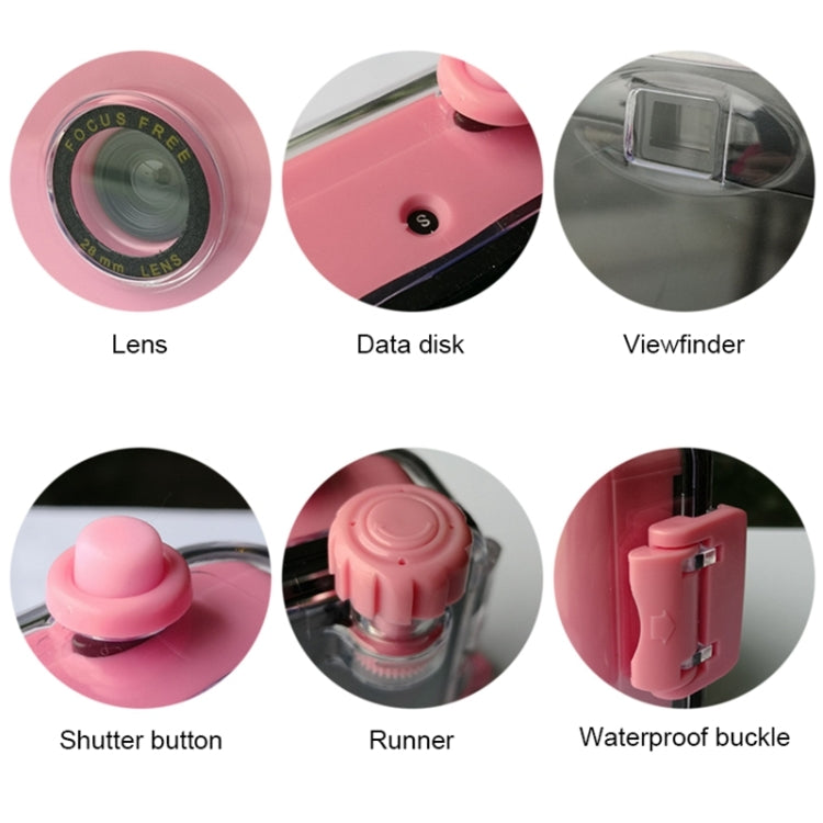 SUC4 5m Waterproof Retro Film Camera Mini Point-and-shoot Camera for Children, Baby Blue, White, Yellow, Black White, Pink SUC4 5m Waterproof Retro Film Camera Mini Point-and-shoot Camera for Children, Baby Blue, White, Yellow, Black White, Pink